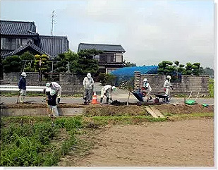 福島県浪江町の復興作業の様子