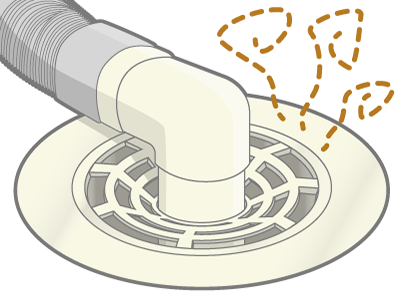 洗濯排水の防臭施工