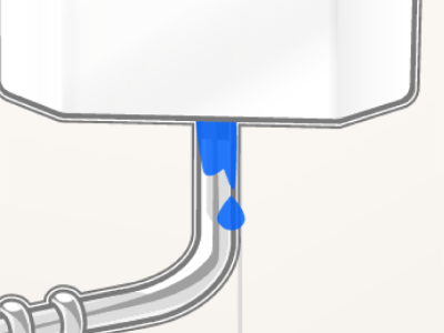 給水管の継ぎ目から水が漏れる